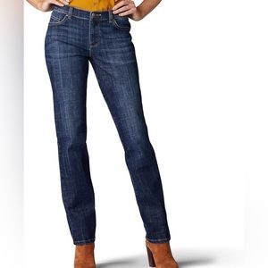 Lee Relaxed Fit Mid Rise Straight Leg Jeans